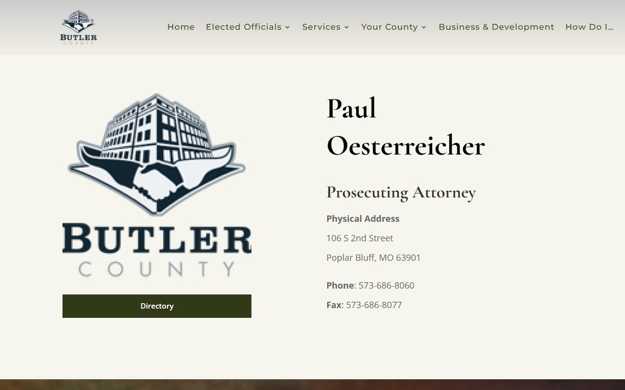 Butler County court records after arrest prosecutor contact
